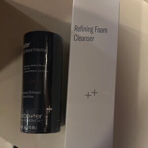 Skin better refining foam cleanser and sun better advanced spf 75 exp 11/2026